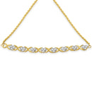 10K Yellow Gold over .925 Sterling Silver 1/10 Cttw Diamond Heart and X-Link 6â€-9â€ Adjustable Bolo Bracelet (H-I Color, I2-I3 Clarity)-6