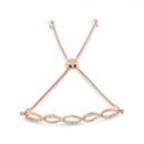 14K Rose Gold Plated .925 Sterling Silver 1/10 cttw Diamond Infinity Twist 4â€-10â€ Adjustable Bolo Bracelet (I-J Color, I2-I3 Clarity)-7