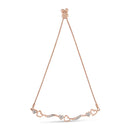 14K Rose Gold Plated .925 Sterling Silver 1/10 Cttw Diamond Wave and Hearts 4â€-10â€ Adjustable Bolo Bracelet (I-J Color, I3 Clarity)-4