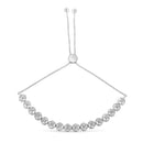 .925 Sterling Silver 1/10 Cttw Round Diamond Bolo Bracelet (I-J Color, I3 Clarity)-8