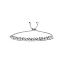 .925 Sterling Silver 1/4 Cttw Diamond Marquise Shaped Link 4"-10" Adjustable Bolo Bracelet (I-J Color, I1-I2 Clarity)-7