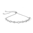.925 Sterling Silver 1/2 Cttw Diamond Alternating Circle and Kite Link Adjustable Bolo Bracelet (I-J Color, I3 Clarity) - 4" to 10" Inches-4