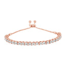 10K Yellow Gold over .925 Sterling Silver 1/4 Cttw Miracle-Set Diamond 4â€-10â€ Adjustable Bolo Tennis Bracelet (I-J Color, I3 Clarity)-6