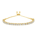 10K Yellow Gold over .925 Sterling Silver 1/4 Cttw Miracle-Set Diamond 4â€-10â€ Adjustable Bolo Tennis Bracelet (I-J Color, I3 Clarity)-7