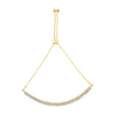 10K Yellow Gold over .925 Sterling Silver 1/4 Cttw Miracle-Set Diamond 4â€-10â€ Adjustable Bolo Tennis Bracelet (I-J Color, I3 Clarity)-9