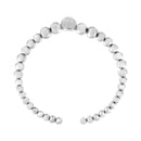 .925 Sterling Silver 1/6 Cttw Diamond Rondelle Graduated Ball Bead Cuff Bangle Bracelet (I-J color, I2-I3 clarity) - Fits wrists up to 7 1/2 inches-8