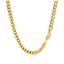 4.5mm 14k Yellow Gold Miami Cuban Semi Solid Chain-3
