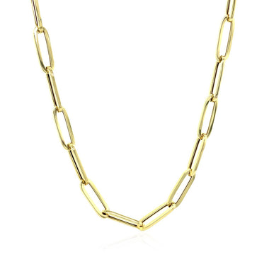 14K Yellow Gold Bold Paperclip Chain (4.2 mm) - 0