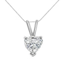 14K White Gold 3/8 Cttw Heart-Shaped Diamond Classic Solitaire 18" Pendant Necklace (H-I Color, VS2-SI1 Clarity)-1
