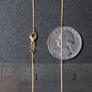 14k Yellow Gold Oval Cable Link Chain (0.97 mm)-5
