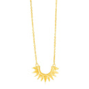 14k Yellow Gold Polished Sunburst Necklace-3