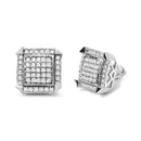 10K White Gold 1.0 Cttw Diamond  Composite with Halo Stud Earrings (H-I Color, I1-I2 Clarity)-2
