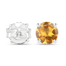 2.00 Carat Genuine Citrine .925 Sterling Silver Earrings-3