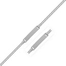 14k White Gold Curb Link Chain Polished Children's ID Bracelet-4