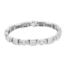 14K Yellow Gold 9.0 Cttw Diamond Alternating Bow and Box Link Bracelet (G-H Color, VS1-VS2 Clarity)- 7"-4