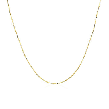 18k Yellow Gold Box Chain 0.6mm (0.60 mm) - 0