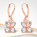 18K Rose Gold Plated 1.88 Carat Genuine Morganite .925 Sterling Silver Earrings-1