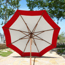 9ft Market Patio Umbrella 8 Rib Replacement Canopy Duet Red-8