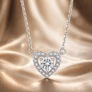 925 Sterling Silver Moissanite 0.5 Carat Necklace with CZ for Women-1