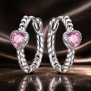 925 Sterling Silver CZ Earrings with Pavé Setting 1.3cm for Women-1