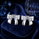 925 Sterling Silver Moissanite Earrings 0.3 cm for Women-1