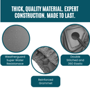 2+2 Passenger Golf Cart Storage Cover (4 Passenger Short Roof 58") Grey-3