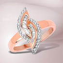 0.29 Carat Genuine White Diamond 14K Rose Gold Ring (E-F Color, SI1-SI2 Clarity)-1
