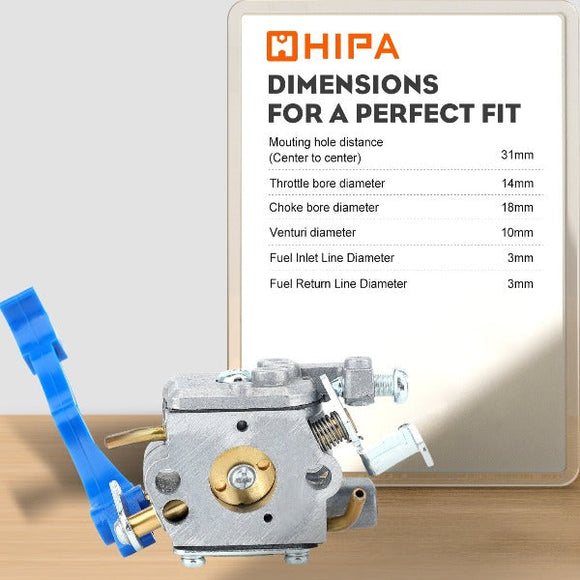 Hipa 125B Carburetor Kit for Husqvarna 125BVX 125BX Leaf Blower Parts 28CC 170-MPH 470-CFM Replace 545081811 545112101 581798001