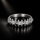925 Sterling Silver 0.24cm White Gold Plated Ring with CZ for Women Size 6-2