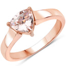 0.90 Carat Genuine Morganite .925 Sterling Silver Ring-1