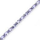 8.75 Carat Genuine Tanzanite .925 Sterling Silver Bracelet-5