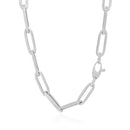 14K White Gold Wide Paperclip Chain (6.1mm)-3