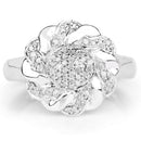 14K Yellow Gold Plated 0.28 Carat Genuine White Diamond .925 Sterling Silver Ring-3