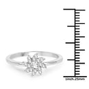 0.18 Carat Genuine White Diamond 14K White Gold Ring (E-F-G Color, SI Clarity)-3