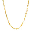 2.6mm 14k Yellow Gold Diamond Cut Cable Link Chain-3