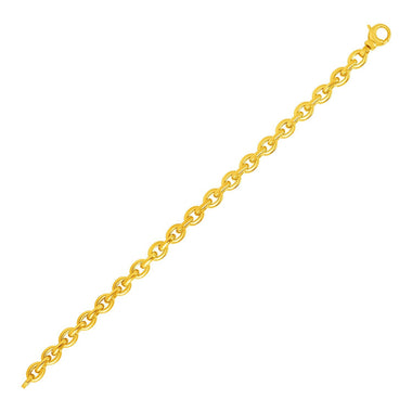 14k Yellow Gold Polished Oval Link Bracelet - 0