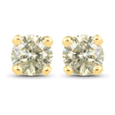 0.92 Carat Genuine LB Diamond 14K Yellow Gold Earrings-1