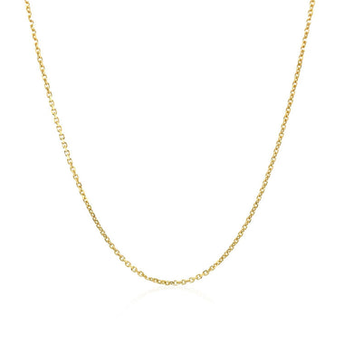 10k Yellow Gold Cable Chain 1.1mm - 0