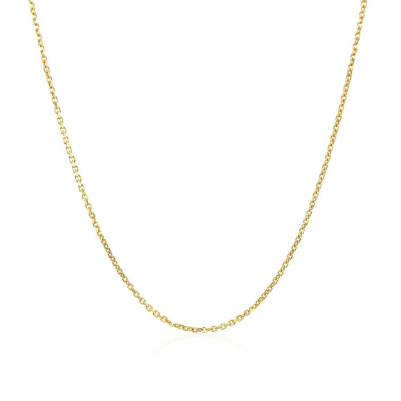 10k Yellow Gold Cable Chain 1.1mm
