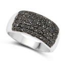 1.21 Carat Genuine Black Diamond .925 Sterling Silver Ring-2