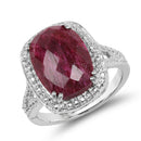 7.60 Carat Dyed Ruby .925 Sterling Silver Ring-1