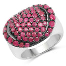 3.35 Carat Genuine Ruby .925 Sterling Silver Ring-1