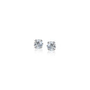 14k White Gold White Cubic Zirconia 2mm Stud Earrings-2