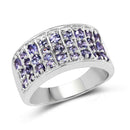 1.23 Carat Genuine Tanzanite .925 Sterling Silver Ring-1