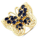 2.86 Carat Genuine Blue Sapphire .925 Sterling Silver Ring-1