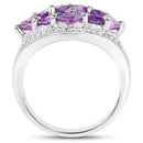 1.91 Carat Genuine  Amethyst .925 Sterling Silver Ring-2