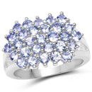 2.03 Carat Genuine Tanzanite .925 Sterling Silver Ring-5
