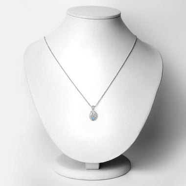 0.13 Carat Genuine Swiss Blue Topaz .925 Sterling Silver Pendant - 0