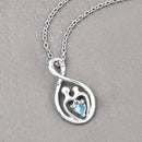0.13 Carat Genuine Swiss Blue Topaz .925 Sterling Silver Pendant-4