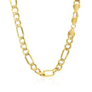 6.5mm 10k Yellow Gold Lite Figaro Chain-3